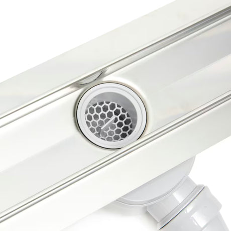 Sprchový žlab Anima 70 cm v provedení chrome s roštem 65 cm a sifonem DN40