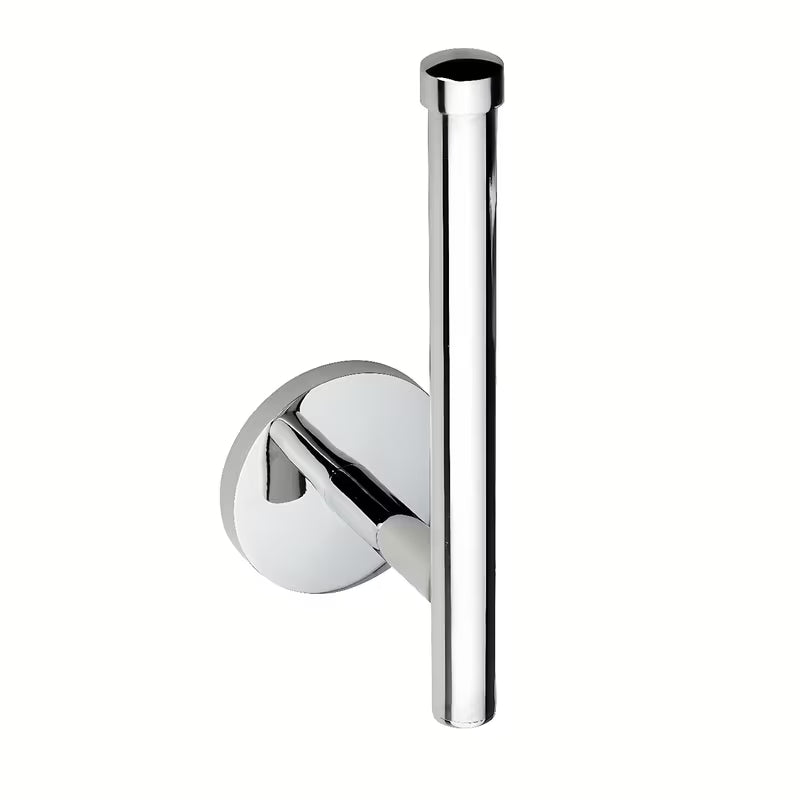 Chromový nástěnný držák toaletního papíru Bemeta Alfa s kulatým minimalistickým designem.