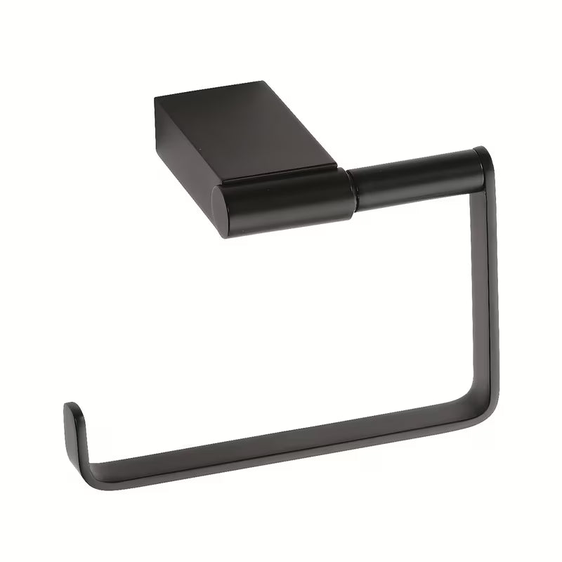 Černý nástěnný držák toaletního papíru Bemeta Nero bez krytu z mosazi