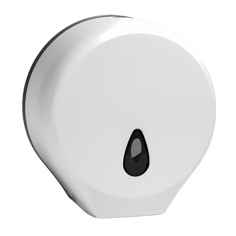 Bílý plastový uzamykatelný zásobník na toaletní papír Bemeta pro role do průměru 25/26 cm.
