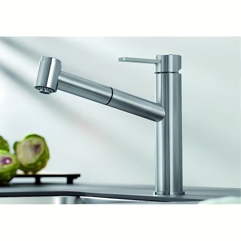 Blanco Ambis-S dřezová baterie Supersteel v kartáčovaném nerezovém provedení s výsuvnou sprchou