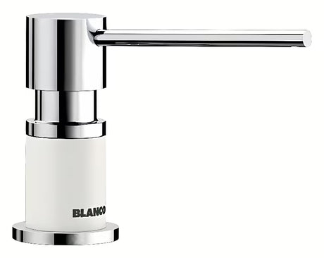Bílo-chromový dávkovač mycího prostředku Blanco Lato s plněním horem