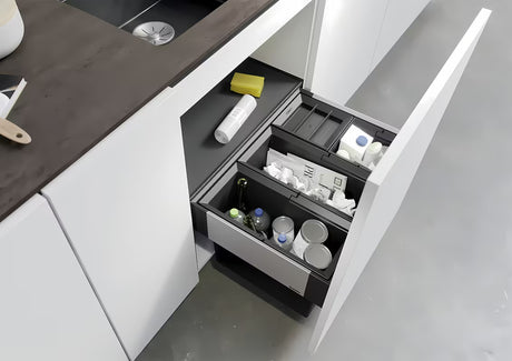 Košový systém Blanco Select II s čelním výsuvem pro skříňku 60 cm a nádobami 2×15 l + 2×6 l.