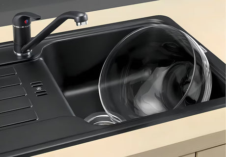 Antracitová dřezová baterie Blanco Daras - S s výsuvnou sprchou a matným povrchem Silgranit-look