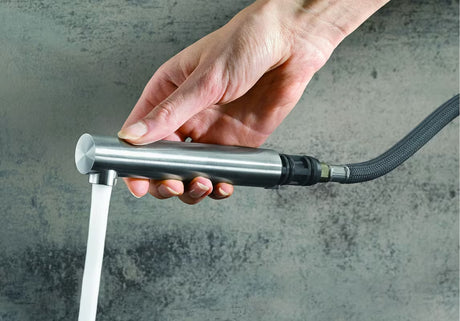 Blanco Lanora-S dřezová baterie Supersteel z kartáčované nerezi s vytahovací sprškou