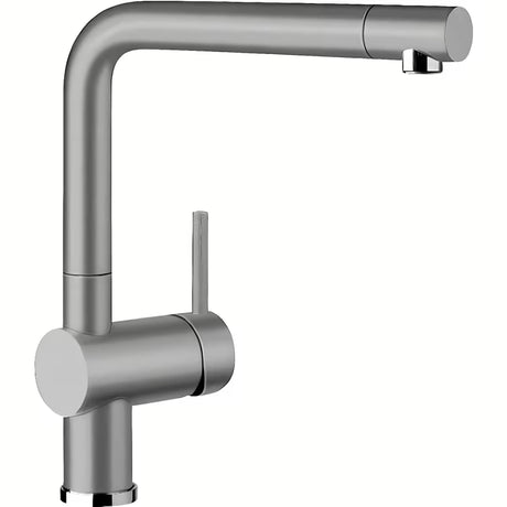 Dřezová baterie Blanco Linus v barvě aluminium s povrchem Silgranit-look a otočným ramínkem