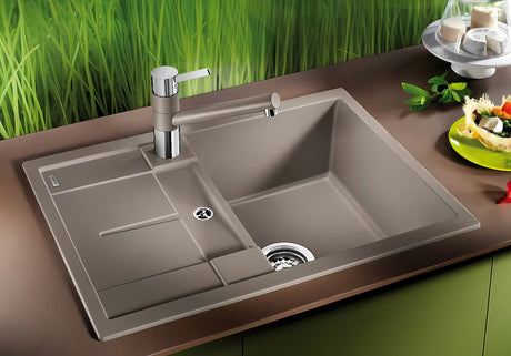 Blanco Metra 45 S Compact granitový kuchyňský dřez s odkapávačem, antracit, montáž shora