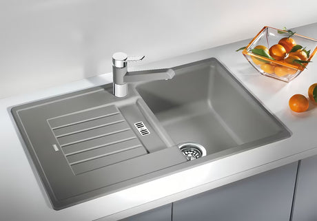 Kuchyňský granitový dřez Blanco Zia 45 S s odkapávačem v kávové barvě pro montáž na pracovní desku