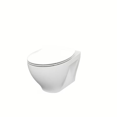 Bílé závěsné WC Cersanit Dormo s bezokrajovým provedením a sedátkem SoftClose