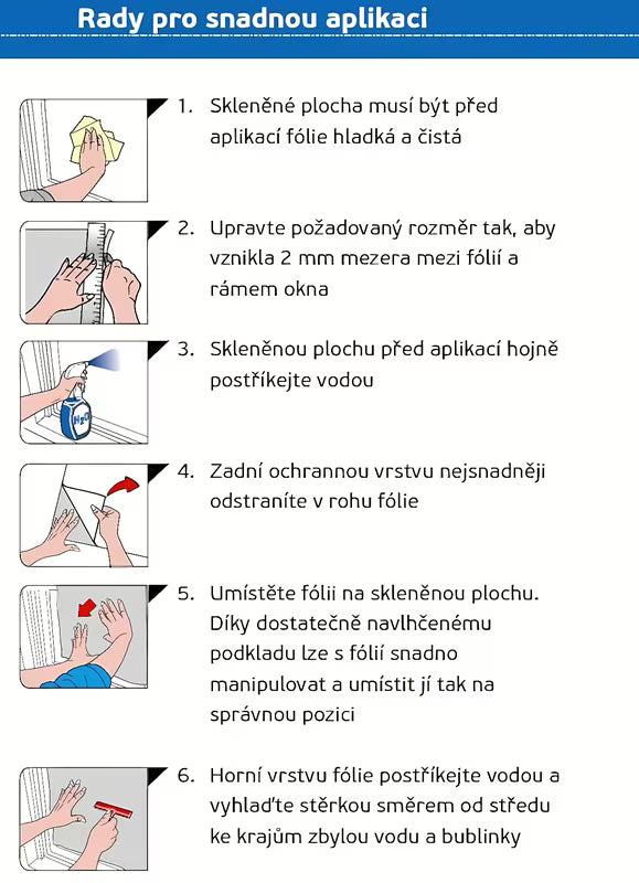 Transparentní dekorační fólie d-c-fix Static na skleněné plochy pro sprchové kouty