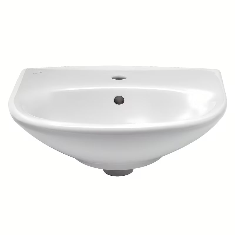 Bílé závěsné keramické umyvadlo Fayans Neo 55 x 44 cm s otvorem pro baterii uprostřed