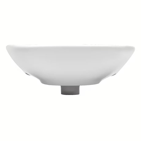 Bílé závěsné keramické umyvadlo Fayans Neo 55 x 44 cm s otvorem pro baterii uprostřed
