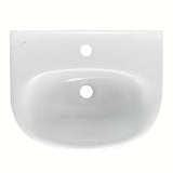 Bílé závěsné keramické umyvadlo Fayans Neo 55 x 44 cm s otvorem pro baterii uprostřed