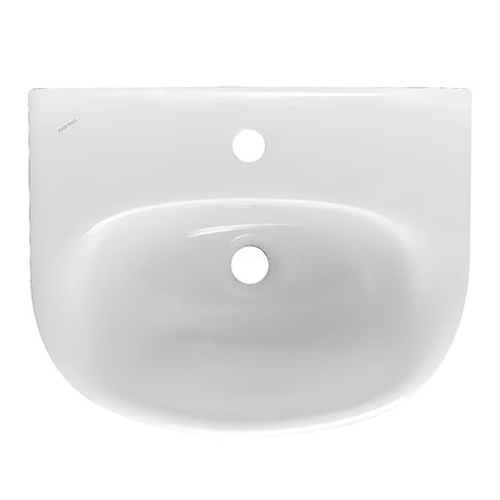 Bílé závěsné keramické umyvadlo Fayans Neo 55 x 44 cm s otvorem pro baterii uprostřed