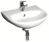 Bílé keramické umývátko Fayans Neo 40x32 cm s otvorem pro baterii uprostřed