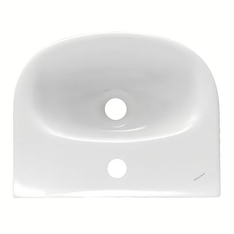 Bílé keramické umývátko Fayans Neo 40x32 cm s otvorem pro baterii uprostřed