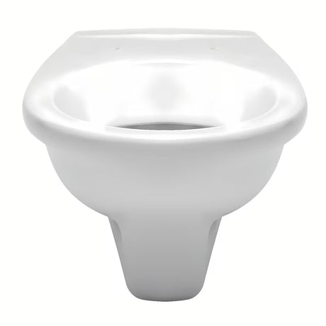 Bílé závěsné WC Fayans Neo z odolné sanitární keramiky se zadním odpadem a úsporným DualFlush splachováním.