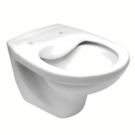 Bílé závěsné WC Fayans Neo bez splachovacího okruhu se zadním odpadem