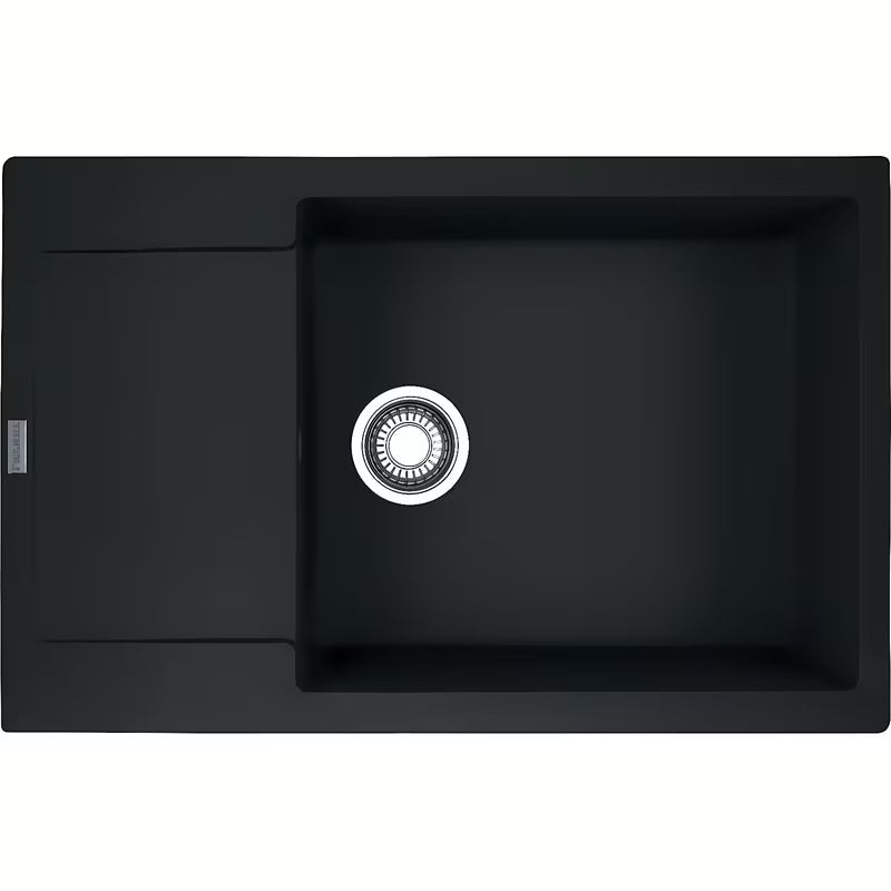 Franke Maris fragranitový kuchyňský dřez s odkapem 780 mm x 500 mm v matné černé barvě