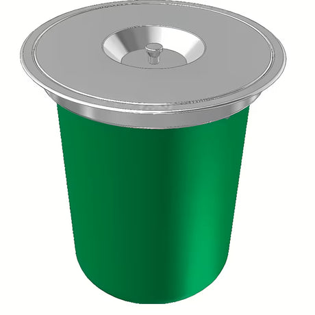 Vestavný odpadkový koš sorter Franke Kea, zelený plastový koš s nerezovým víkem, objem 12 l