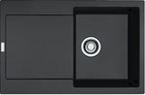 Granitový kuchyňský dřez Franke MRG 611 s reverzibilním odkapávačem v barvě onyx pro montáž na desku.