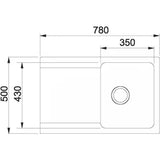Černý kuchyňský dřez Franke Oid 611-78 z Tectonite s odkapávačem pro montáž na pracovní desku