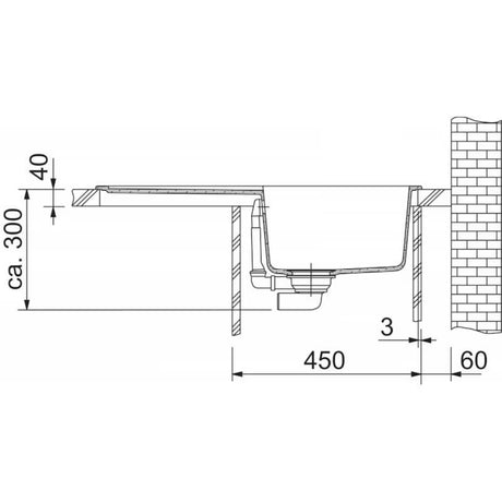 Černý kuchyňský dřez Franke Oid 611-78 z Tectonite s odkapávačem pro montáž na pracovní desku