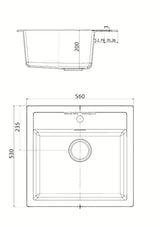 Bílý kuchyňský jednodřez Franke Sid 610 z materiálu Tectonite pro montáž na pracovní desku
