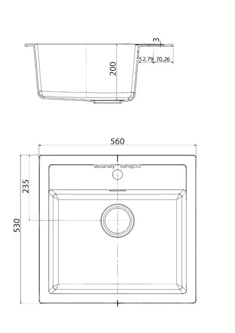 Bílý kuchyňský jednodřez Franke Sid 610 z materiálu Tectonite pro montáž na pracovní desku