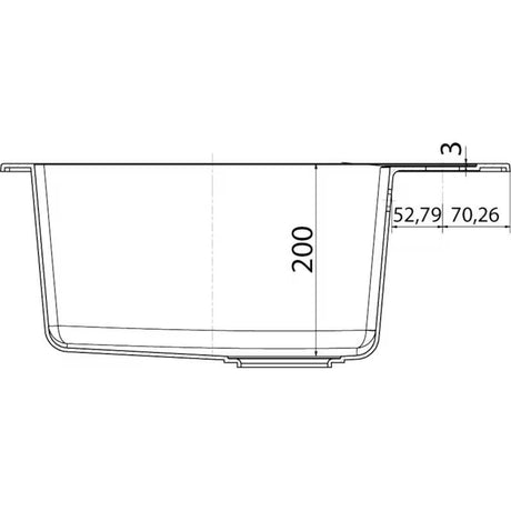 Černo-matný kuchyňský jednodřez Franke SID 610 z materiálu Tectonite pro montáž na pracovní desku.