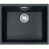 Černý kuchyňský jednodřez Franke SID 110-50 z materiálu Tectonite pro spodní montáž pod desku