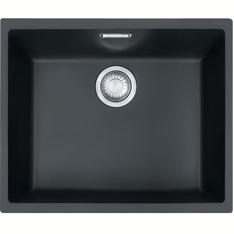 Černý kuchyňský jednodřez Franke SID 110-50 z materiálu Tectonite pro spodní montáž pod desku