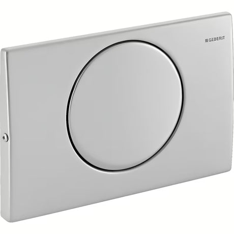 Ovládací tlačítko Geberit Delta10 v kartáčovaném provedení pro splachování WC Start/Stop.