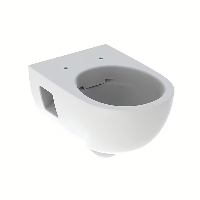 Bílé závěsné WC Geberit Selnova bez splachovacího okruhu z sanitární keramiky.