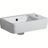 Bílé keramické umývátko Geberit Selnova Compact 40 x 25 cm s otvorem pro baterii vpravo