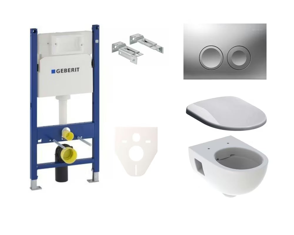 Závěsný WC set Geberit Selnova s nádržkou Geberit Delta pro moderní koupelnu