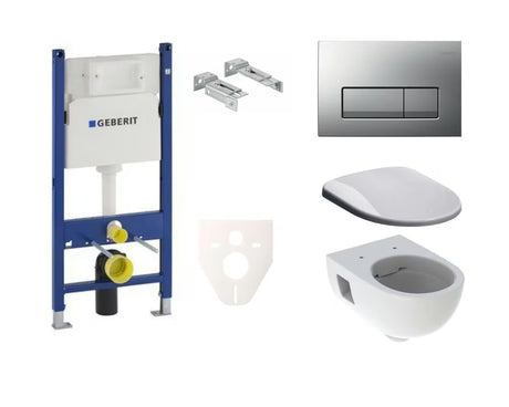 Závěsný WC set Geberit Selnova s nádržkou Geberit Delta pro předstěnovou instalaci
