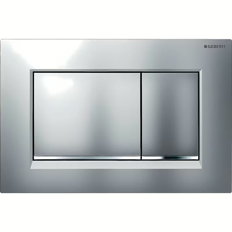 Ovládací tlačítko Geberit Sigma v provedení matný chrom s lesklým designovým proužkem