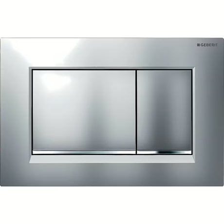 Ovládací tlačítko Geberit Sigma v provedení matný chrom s lesklým designovým proužkem
