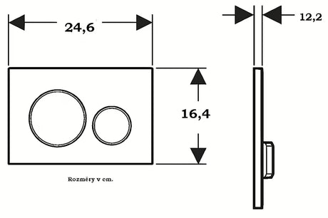 Ovládací tlačítko Geberit Sigma20 v provedení Stainless-Brushed pro podomítkové nádržky Geberit Sigma