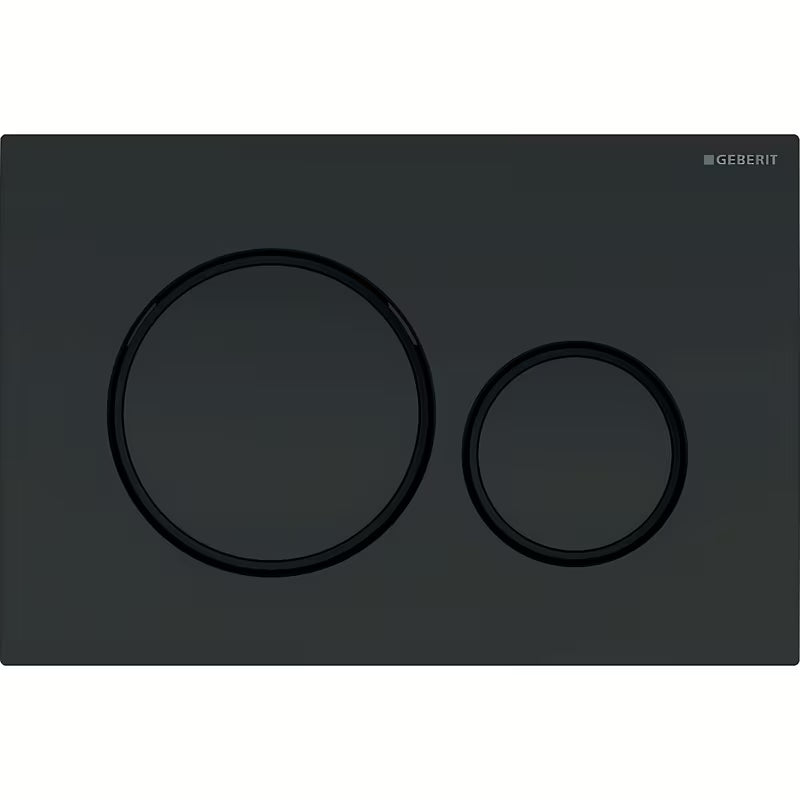 Ovládací tlačítko Geberit Sigma20 v černé matné barvě pro podomítkové nádržky Geberit Sigma.