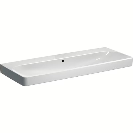 Geberit Smyle Square závěsné keramické umyvadlo bílé bez otvoru pro baterii 120x48 cm
