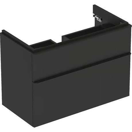 Závěsná skříňka pod umyvadlo Geberit Smyle Square 88,4x47x62 cm v antracitovém provedení