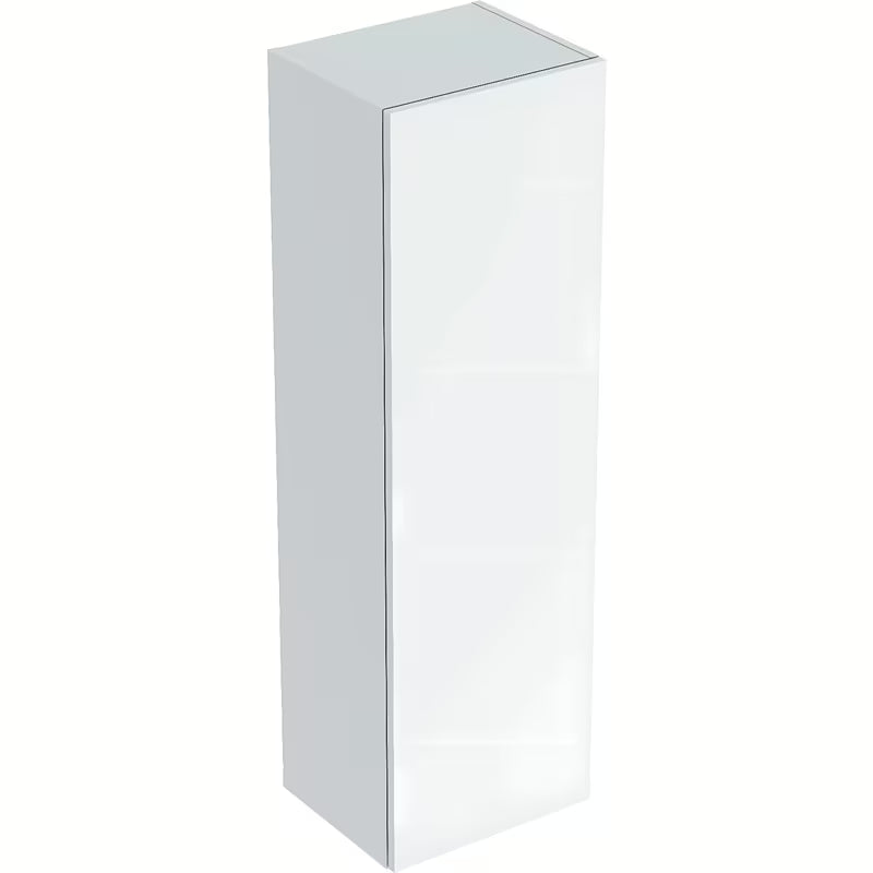 Bílá závěsná vysoká koupelnová skříňka Geberit Smyle Square 36x118x30 cm