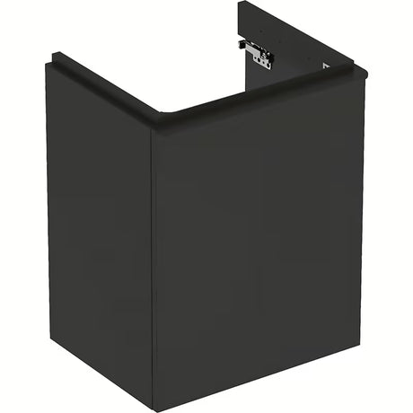 Závěsná skříňka pod umyvadlo Geberit Smyle Square 49,2x62x40,6 cm v antracitovém dekoru láva s levým otevíráním