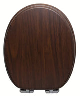 Glacera WC sedátko z MDF v dekoru ořech s panty SoftClose a Easy uchycením