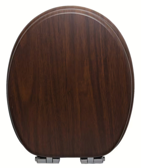 Glacera WC sedátko z MDF v dekoru ořech s panty SoftClose a Easy uchycením