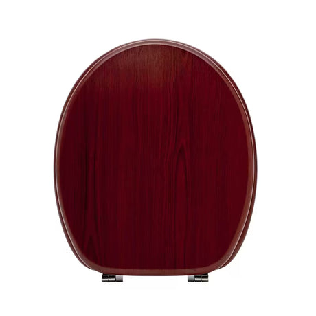 Glacera WC sedátko Mahagon z MDF s PVC fólií a pochromovanými mosaznými panty se skrytým uchycením.