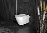 Glacera Ava compact závěsné WC bez splachovacího okruhu v bílé barvě se skrytým uchycením.