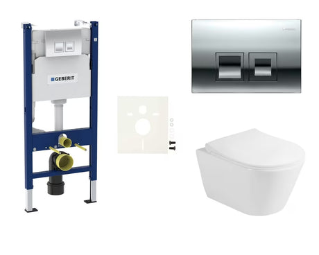Závěsný WC set Glacera Ava s instalačním modulem Geberit Duofix pro předstěnovou montáž